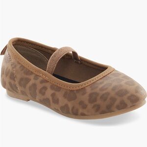 Carter's Girls Leopard-Print Mary Jane Flats - Brown/Tan Size 10M NWT